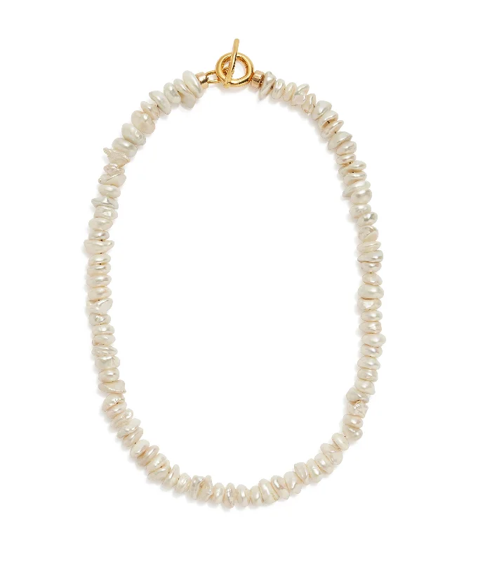 women gold chain necklaces -Mood Necklace in Pearl