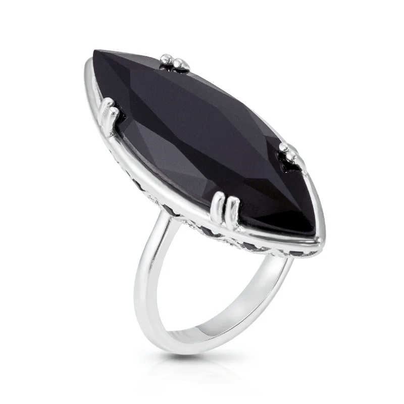 women cocktail rings -Bash Marquise Cocktail Ring - Silver