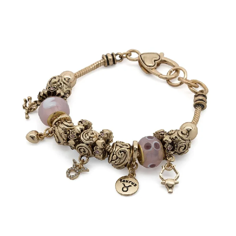 women gemstone bangles -Charm Bracelet Zodiac 2 - Taurus