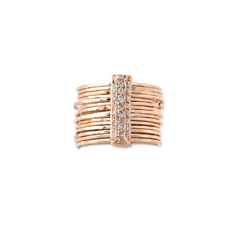 women men’s wedding rings -BRICK MULTI WAIF RING